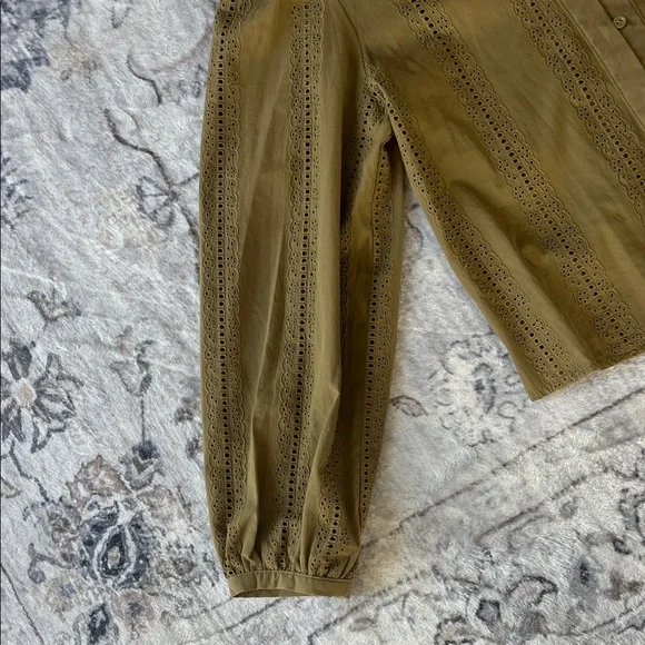 Zara Olive Boho Top + Levi’s Dark Wash Boyfriend Jeans vegan purse Outfit Bundle - Picture 7 of 9